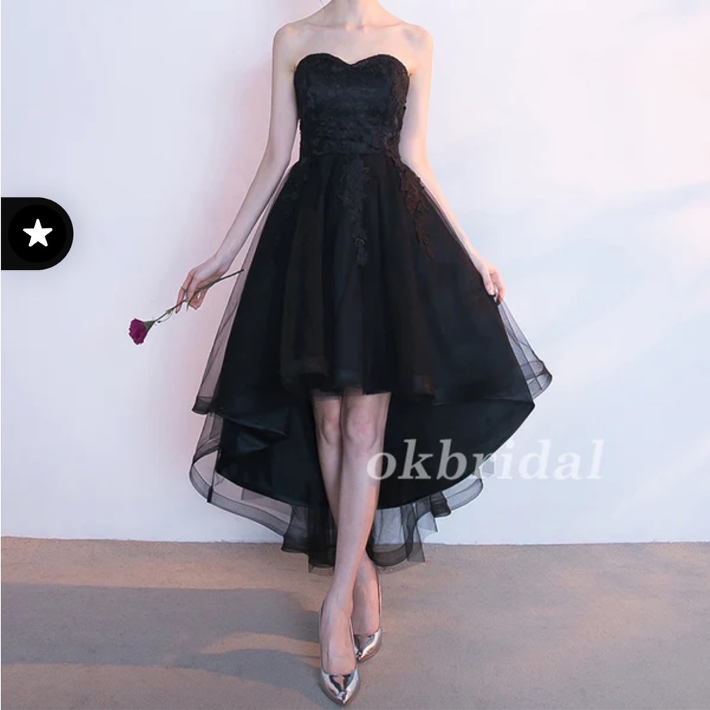 High-Low Tulle Unique Homecoming Dress - Picture 2 of 6